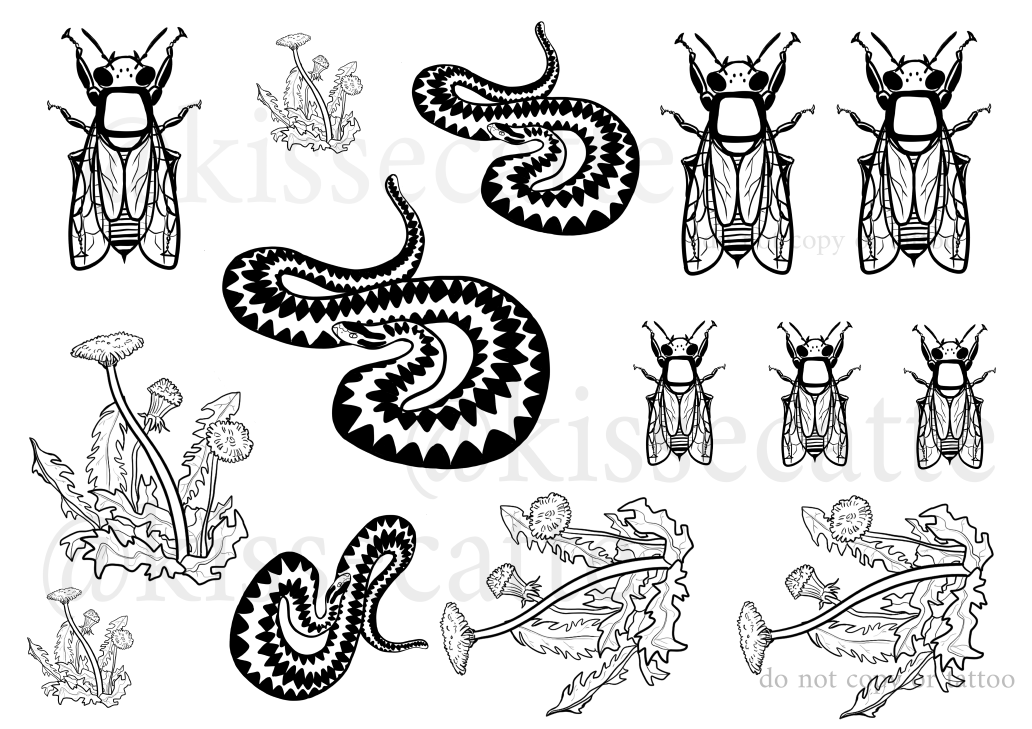 Black and white line drawings of bugs in a printable sticker sheet.